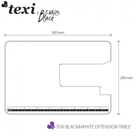 TEXI BLACK&WHITE EXTENSION TABLE