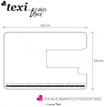 TEXI BLACK&WHITE + EXTENSION TABLE